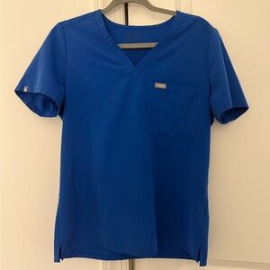 Figs Royal Blue Scrub Top